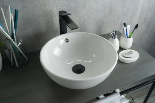 Раковина керамическая Gid Esfera 51102 40х40 накладная цвет белый без отверстий под смеситель - фото 2