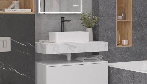 Столешница Velvex UNIT st.UNI.80-630 80х50 подвесная цвет белый - фото 4