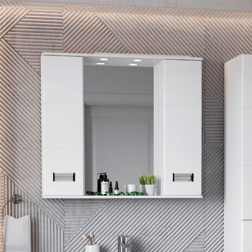 Зеркало-шкаф Onika Балтика 208024 80х70 подвесной цвет белый - фото 2