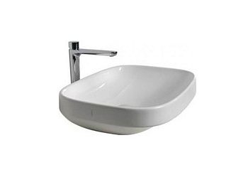 Раковина из сантехнического фаянса Hatria ABITO YXXA01 60х50 накладная цвет белый