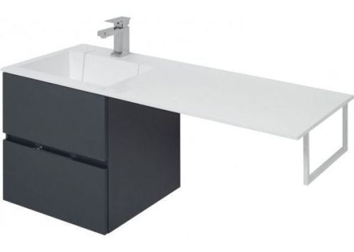 Раковина из искусственного камня Aquanet Фортуна НФ-00016403 120х50 подвесная цвет белый 1 отверстие под смеситель - фото 2