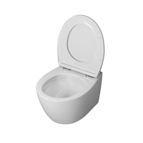 Унитаз подвесной Grossman Торнадо GR-4405SQ белый с сиденьем микролифт безободковый смыв торнадо - фото 3