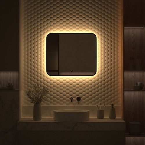 Зеркало с подсветкой Defesto AURA DF 2976SH 70х60 подвесное - фото 5