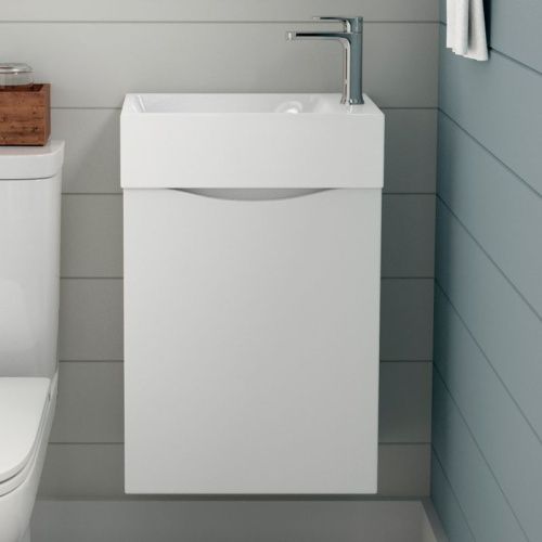 Тумба под раковину Art&Max LIBERTY Liberty-400-1D-SO-BL-L 40х20 подвесная цвет белый - фото 2