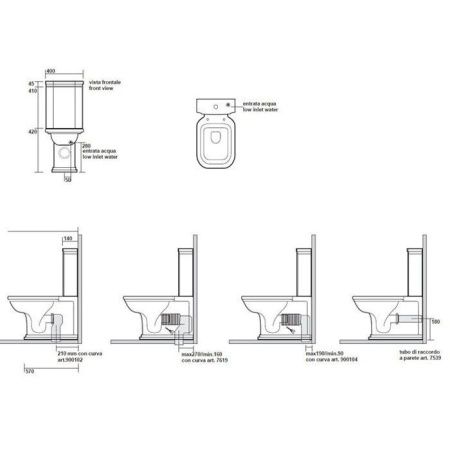 Бачок для унитаза Kerasan Waldorf 418101