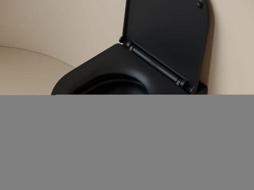 Унитаз подвесной Ceramica Nova UP CN4007MB черный с сиденьем микролифт безободковый душевой смыв - фото 5