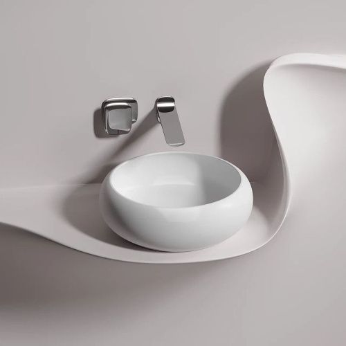 Раковина из сантехнического фарфора Ceramica Nova ELEMENT CN6050MW 40х40 накладная цвет белый без отверстий под смеситель - фото 3