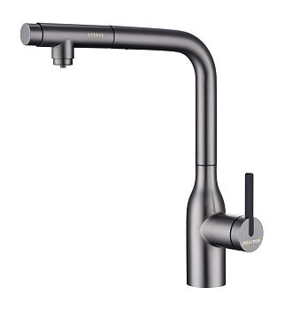 Смеситель для кухни Paulmark VIPER Vi213105-GM на мойку серый