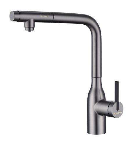 Смеситель для кухни Paulmark VIPER Vi213105-GM на мойку серый