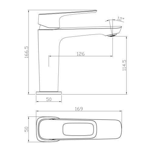 Смеситель Rossinka RS46 RS46-11 на раковину хром - фото 3