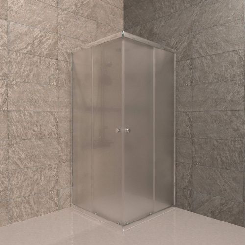 Душевой уголок Тритон Вента-Хром-Вельвет Щ0000067979 90х90 стекло матовое профиль хром без поддона - фото 5