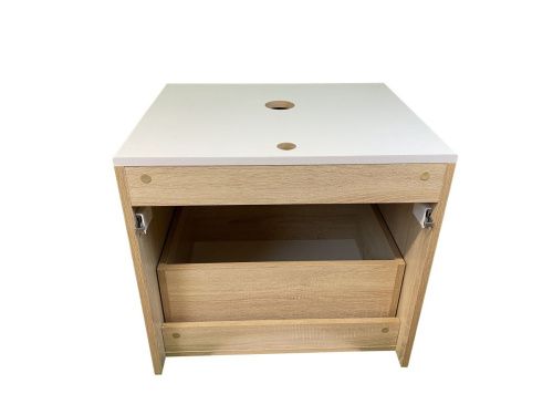 Тумба с раковиной Sintesi STL.W7015_SIN-LVB-APP-409 60х60 подвесная цвет бежевый - фото 5