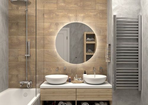 Зеркало с подсветкой Art&Max SANREMO AM-San-800-DS-F 80х80 подвесное