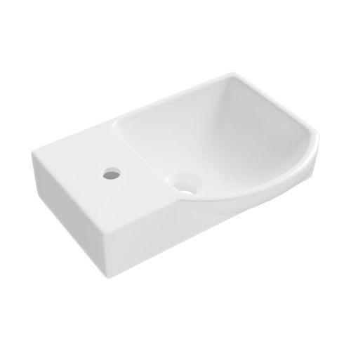 Раковина из сантехнического фарфора Wellsee WC Area 151808000 50х30 накладная цвет белый 1 отверстие под смеситель - фото 2