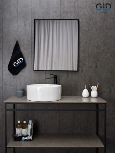 Раковина керамическая Gid Esfera 51212 40х40 накладная цвет белый без отверстий под смеситель - фото 2