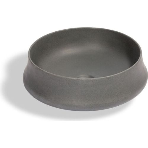 Раковина из искусственного камня MonteBianco Colosseus Tre (grigio) 11053 40х40 накладная цвет серый без отверстий под смеситель - фото 2