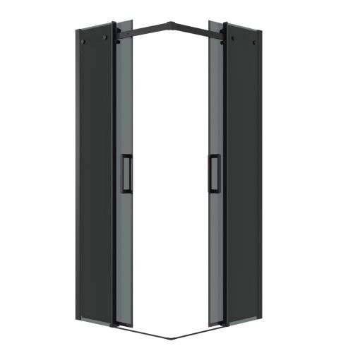 Душевой уголок Grossman Classic 300.K33.04.1010.21.10 100х100 стекло тонированное профиль черный без поддона - фото 2