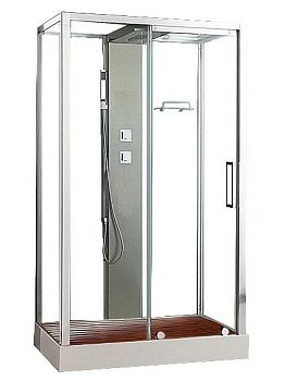 Душевая кабина Acquazzone Helena 120ESL-R без электрики 120х90 прямоугольная с крышей ориентация правая