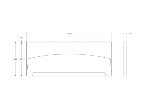 Фронтальная панель для ванны Cezares ECO ECO-130-SCR-W37 - фото 2