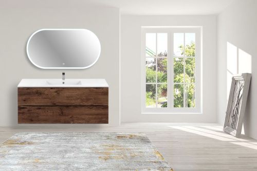 Тумба под раковину Vincea Mia VMC-2MC120RW 120х50 подвесная цвет коричневый - фото 2