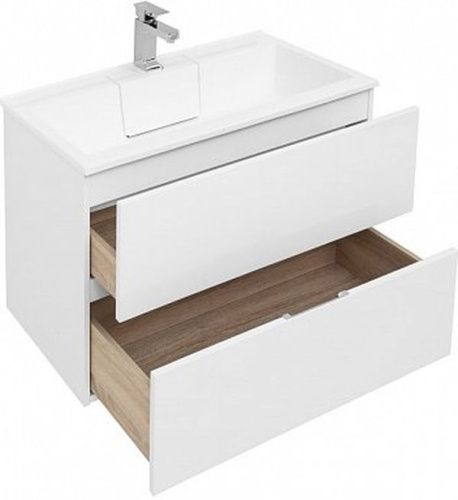 Раковина из искусственного камня Aquanet Фортуна 00187182 90х50 накладная цвет белый 1 отверстие под смеситель - фото 2