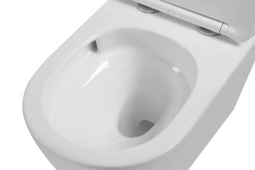 Унитаз подвесной Vincea Globo VT1-14ST белый с сиденьем микролифт безободковый смыв торнадо - фото 2