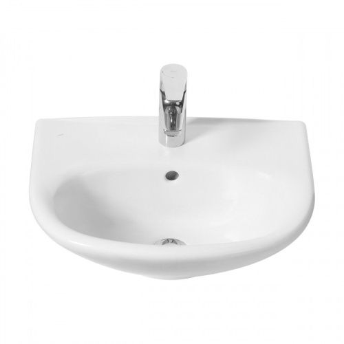 Раковина из сантехнического фарфора Jika Zeta 8103900001049 50х40 подвесная цвет белый 1 отверстие под смеситель - фото 3