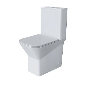 Унитаз напольный с бачком Grossman Cristal GR-4471S белый с сиденьем микролифт безободковый каскадный смыв