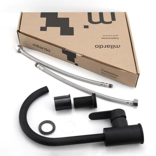 Смеситель для кухни Milardo Poli POLBLJ0M05 на мойку черный - фото 3