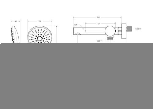 Смеситель Cezares RELAX RELAX-VD-NOP настенный черный - фото 3