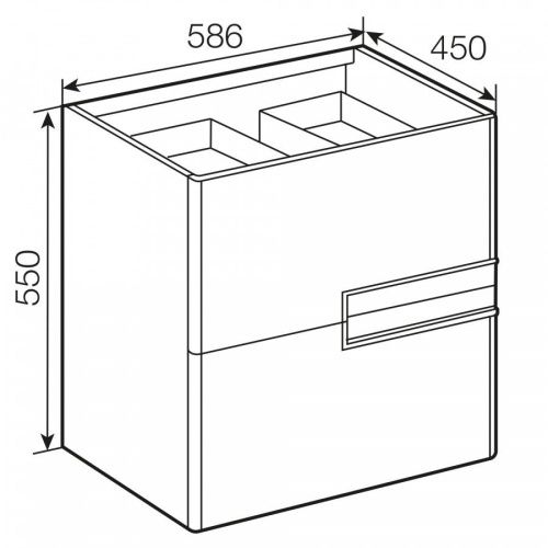 Тумба под раковину Roca Victoria Nord Ice Edition ZRU9302730 60х50 подвесная цвет белый - фото 5