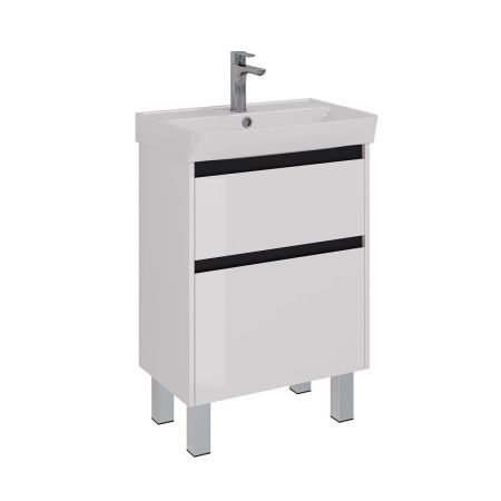 Тумба под раковину LeMark Combi LM03C60T-black 60х30 напольная цвет белый