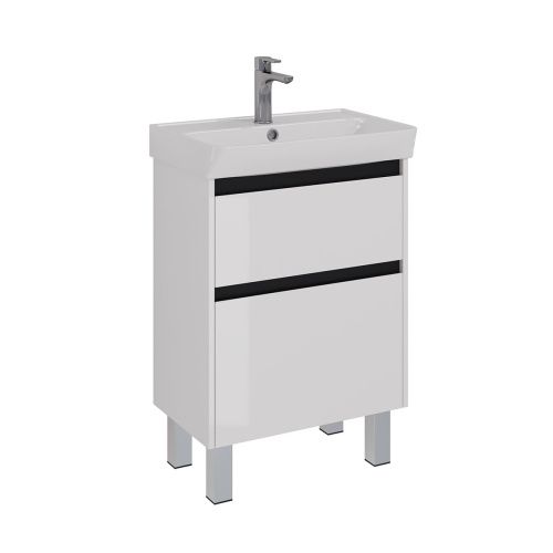 Тумба под раковину LeMark Combi LM03C60T-black 60х30 напольная цвет белый - фото 5