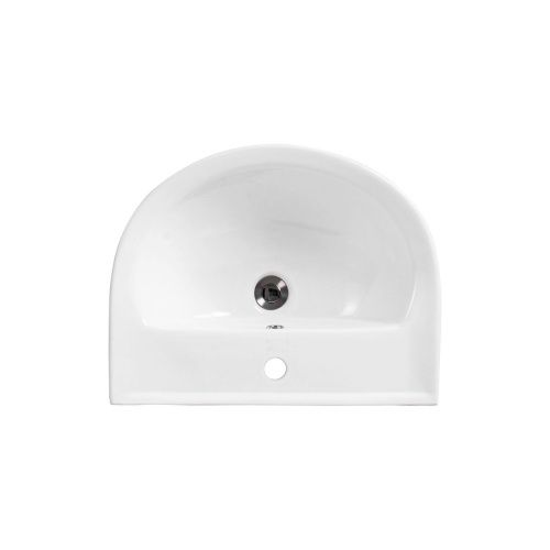 Раковина из сантехнического фарфора Aquatek AQ5420-00 50х50 подвесная цвет белый 1 отверстие под смеситель - фото 5