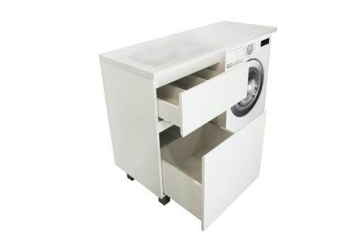 Тумба с раковиной Эстет Dallas Luxe 110 ФР-00001965 40х50 напольная цвет белый - фото 2