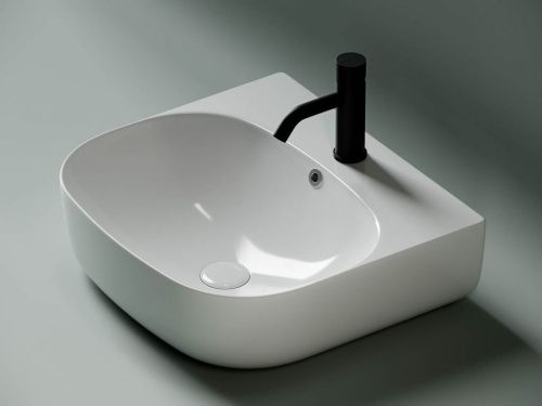 Раковина из сантехнического фарфора Ceramica Nova ELEMENT CN5011 50х40 накладная цвет белый 1 отверстие под смеситель - фото 3