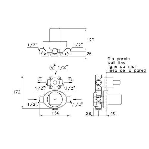Встраиваемая часть термостатического смесителя для душа Stella UN 06002 0000 - фото 2