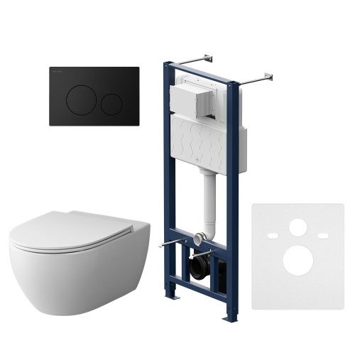 Комплект унитаз с инсталляцией с клавишей смыва Am.Pm Awe IS49038.111700 - фото 2