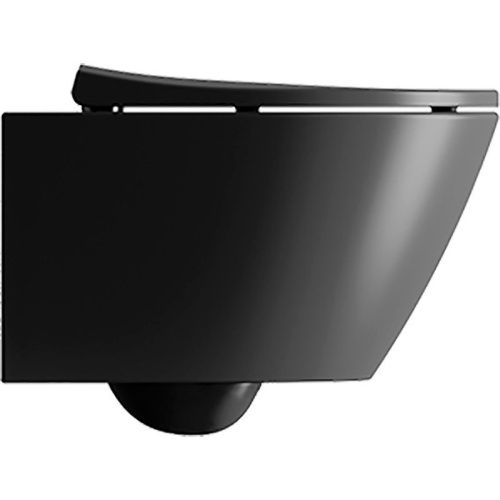 Чаша унитаза подвесная GSI Modo 981626_УЦ/3 цвет черный без сиденья безободковая душевой смыв (царапина на ободке сверху) - фото 2