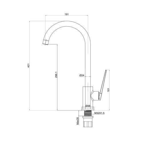 Смеситель для кухни Tokito KOMAKI TOK-KOM-1013 на мойку хром - фото 4