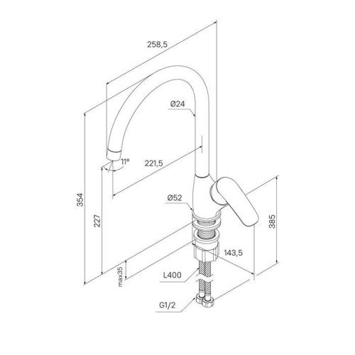 Смеситель для кухни Milardo Rora RORBL0JM05 на мойку черный - фото 5