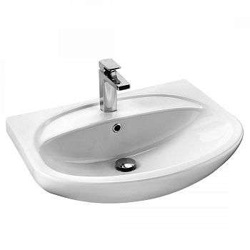 Раковина керамическая Onika Стелла 1WH110174 70х50 накладная цвет белый 1 отверстие под смеситель