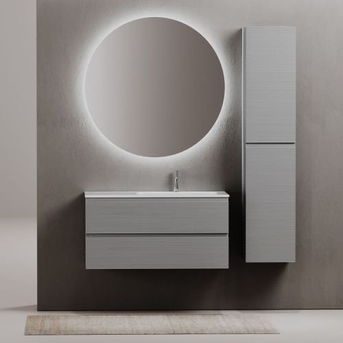 Тумба под раковину Sancos FOLK FL100RES 100х40 подвесная цвет серый - фото 2