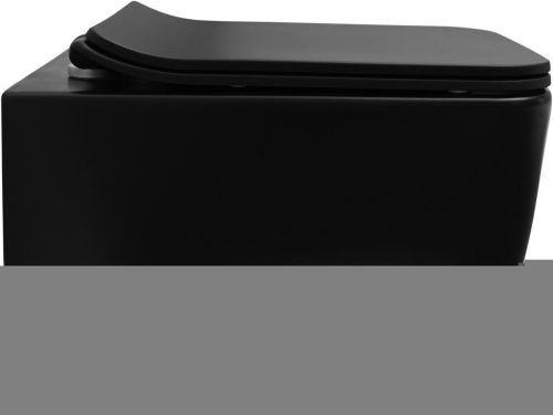 Чаша унитаза подвесная Allen Brau Liberty 4.33007.31 цвет черный без сиденья безободковая каскадный смыв - фото 3