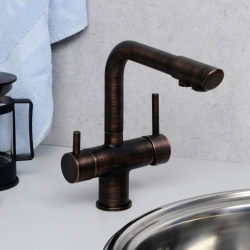 Смеситель для кухни Wasserkraft Кухонные смесители A8047 на мойку бронза - фото 2