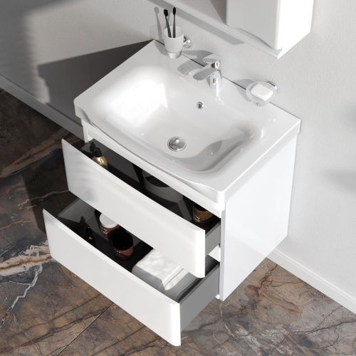 Тумба под раковину Am.Pm Like M80FHX0652WG 70х50 подвесная цвет белый - фото 4