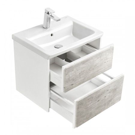 Тумба под раковину Roca Ronda ZRU9303002 60х40 подвесная цвет серый/белый