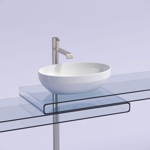 Раковина из сантехнического фарфора Ceramica Nova ELEMENT CN6056 50х40 накладная цвет белый без отверстий под смеситель - фото 5