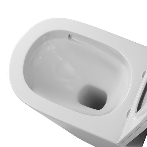 Унитаз подвесной Grossman Торнадо GR-4403SQ белый с сиденьем микролифт безободковый смыв торнадо - фото 4