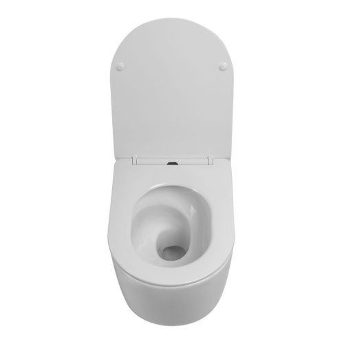 Унитаз подвесной Art&Max Napoli AM100CHRV/SC белый с сиденьем микролифт смыв торнадо - фото 5